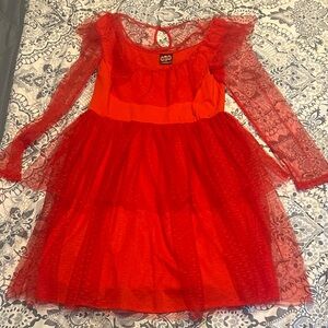 Elegant Red Kids Dress